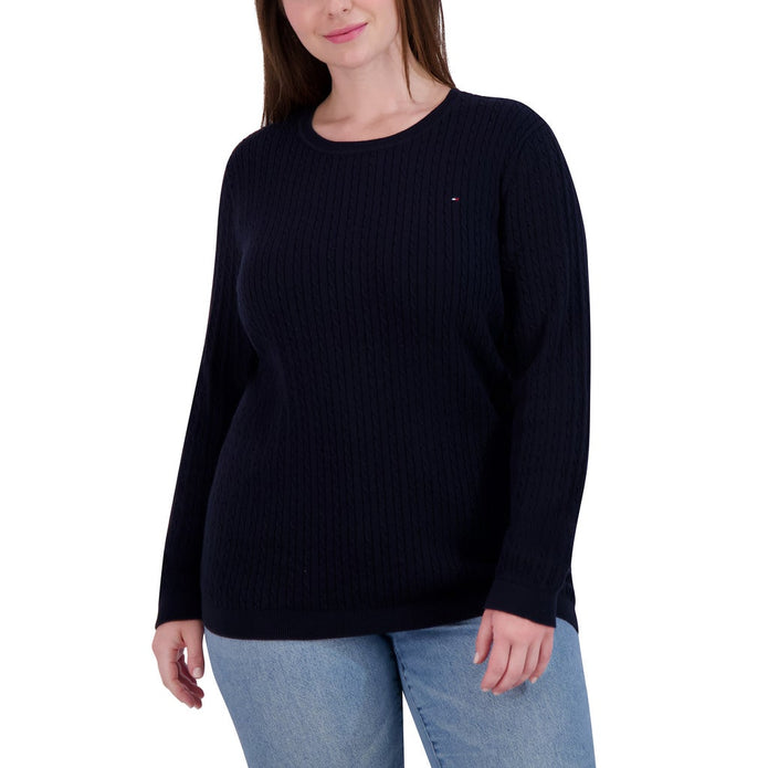 Tommy Hilfiger Women's Long Sleeve Cable Sweater