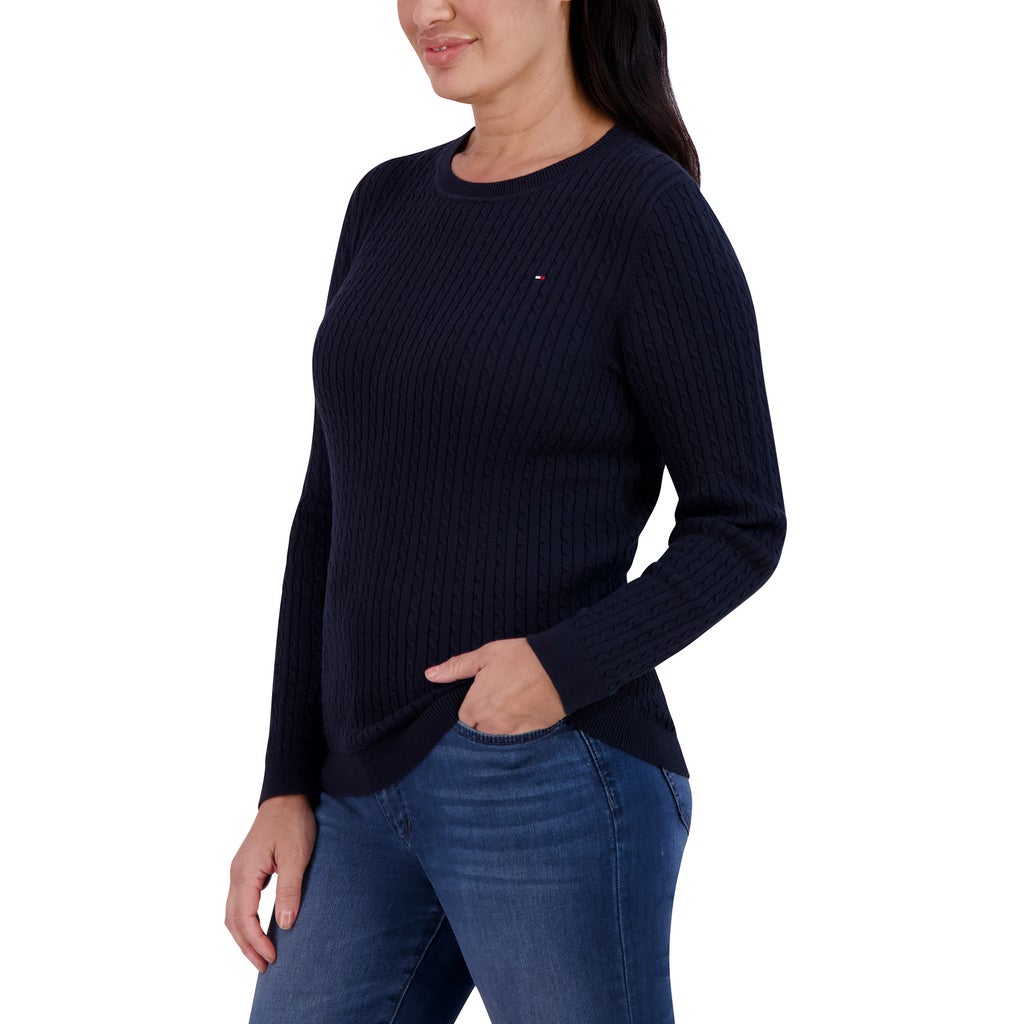 Tommy Hilfiger Women's Long Sleeve Cable Sweater