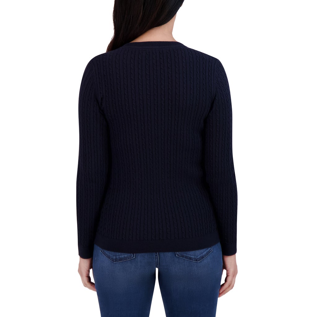 Tommy Hilfiger Women's Long Sleeve Cable Sweater