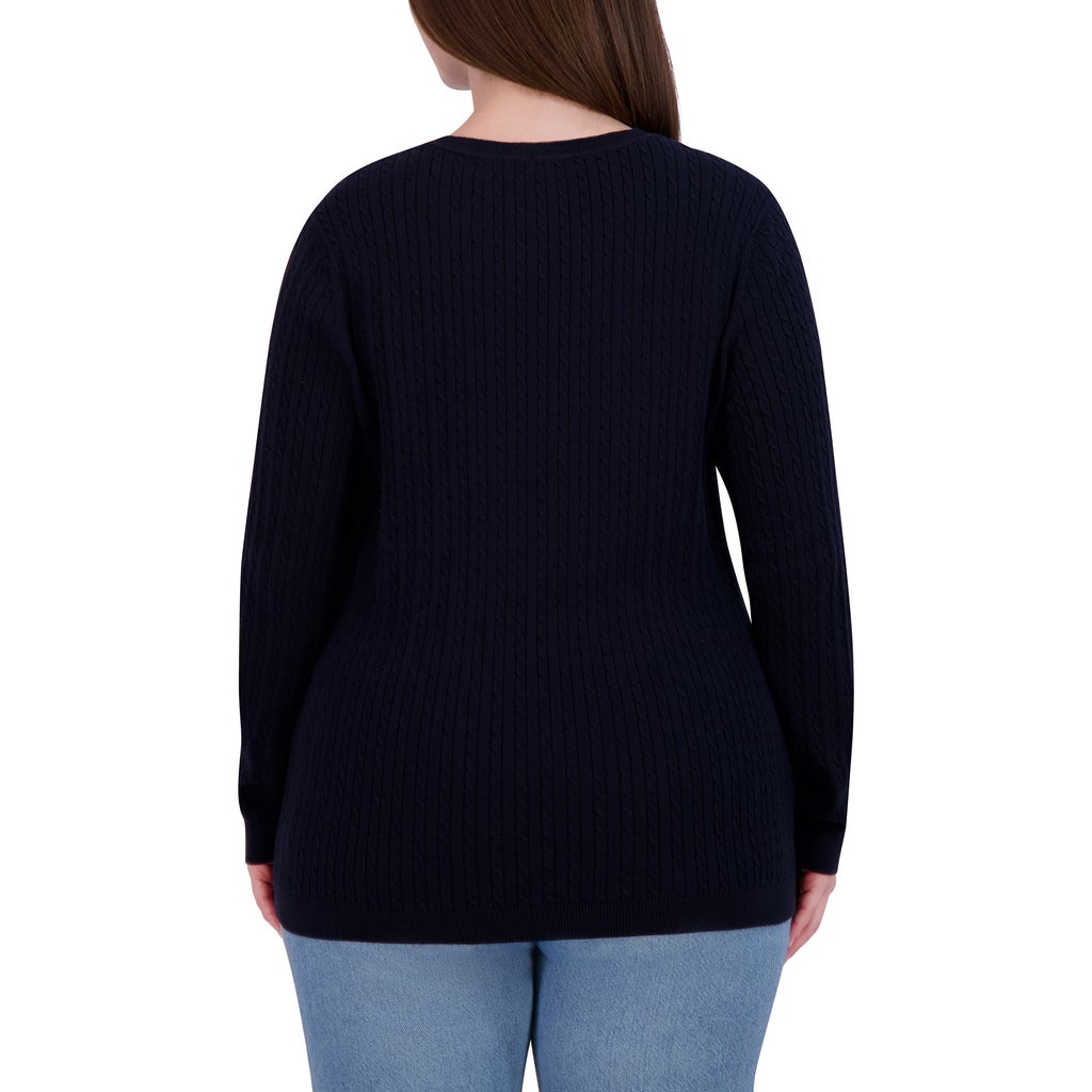 Tommy Hilfiger Women's Long Sleeve Cable Sweater