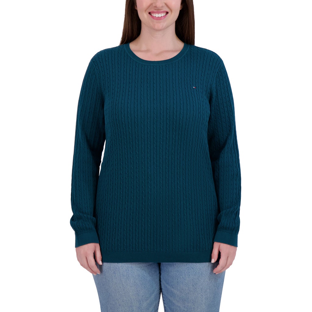 Tommy Hilfiger Women's Long Sleeve Cable Sweater