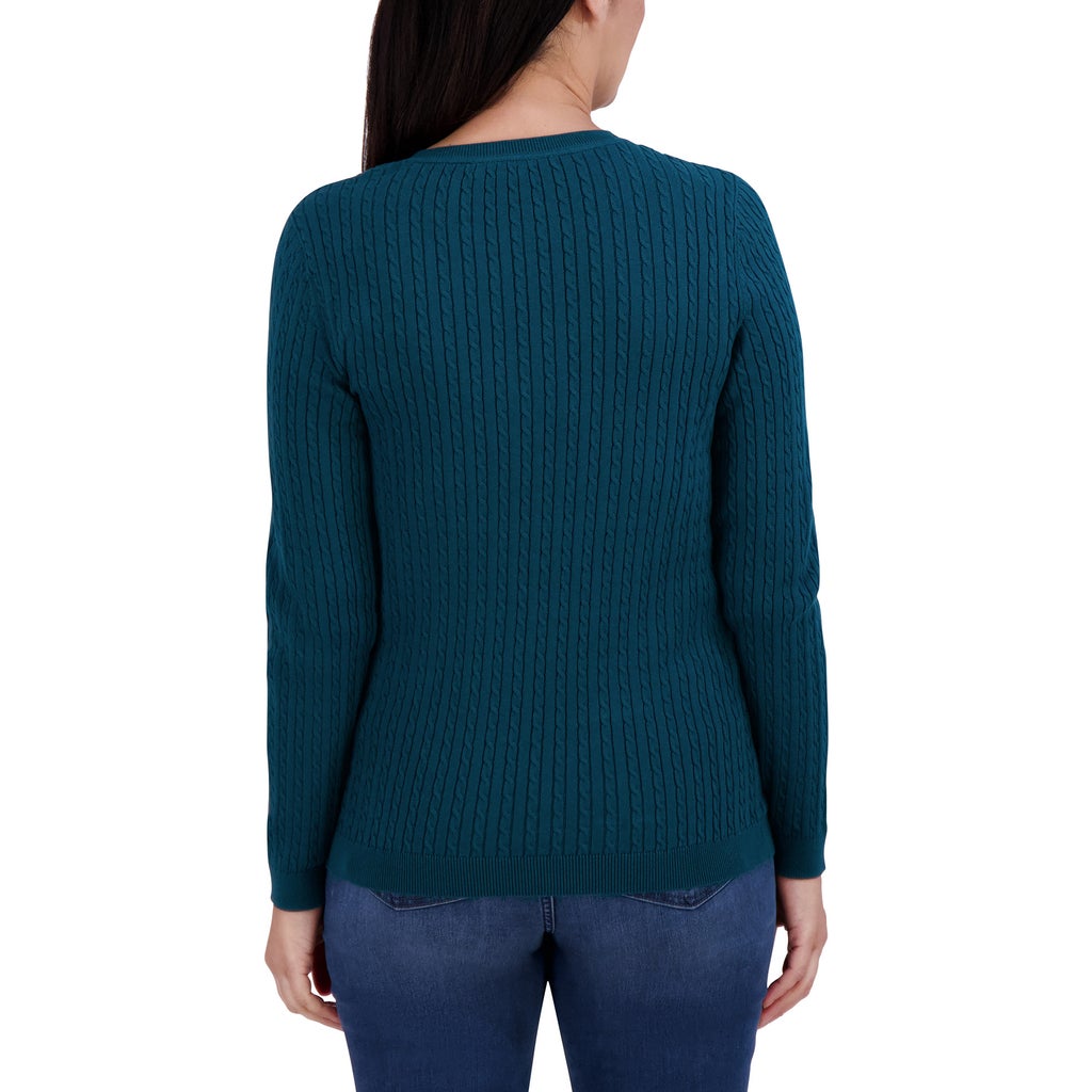 Tommy Hilfiger Women's Long Sleeve Cable Sweater