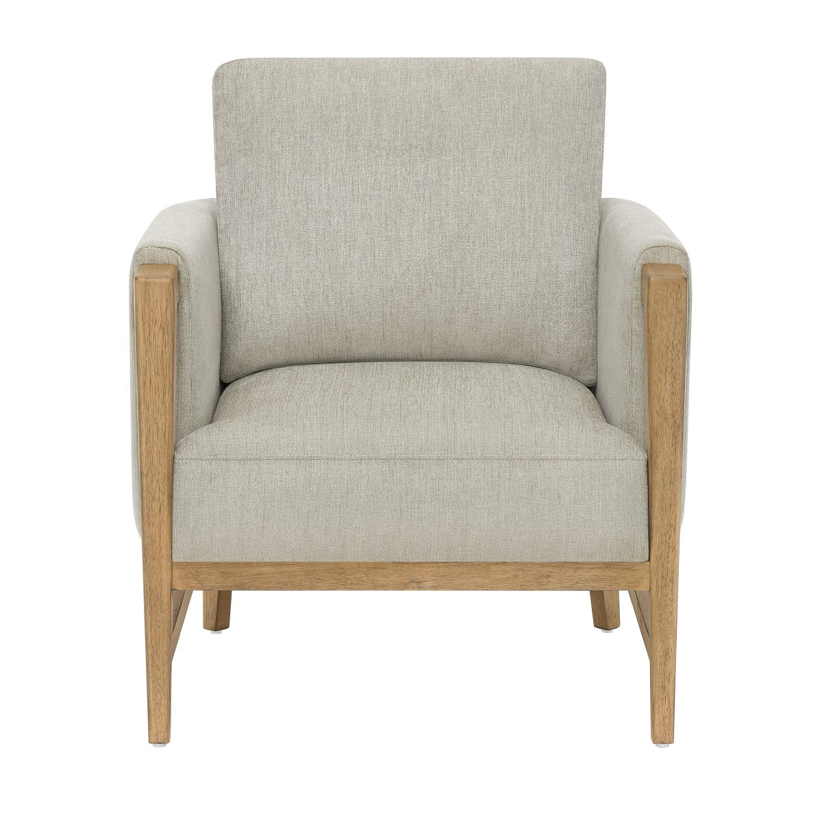Thomasville Fabric Accent Chair with Wood Trim