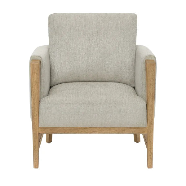Thomasville Fabric Accent Chair with Wood Trim