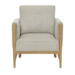 Thomasville Fabric Accent Chair with Wood Trim