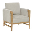 Thomasville Fabric Accent Chair with Wood Trim