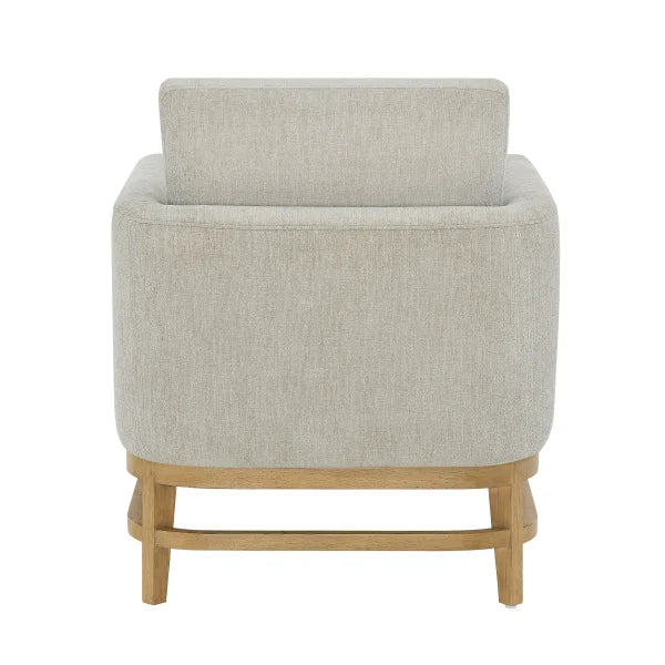 Thomasville Fabric Accent Chair with Wood Trim