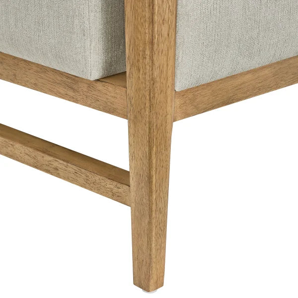 Thomasville Fabric Accent Chair with Wood Trim