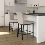 Amisco Drift Black Metal Frame Counterstool