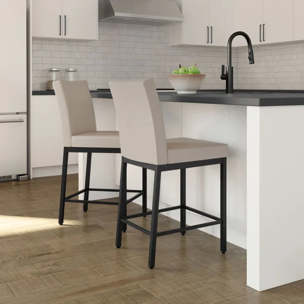 Amisco Drift Black Metal Frame Counterstool