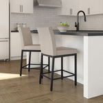 Amisco Drift Black Metal Frame Counter Stool