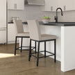 Amisco Drift Black Metal Frame Counter Stool
