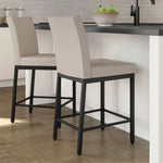 Amisco Drift Black Metal Frame Counterstool