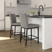 Amisco Drift Black Metal Frame Counter Stool
