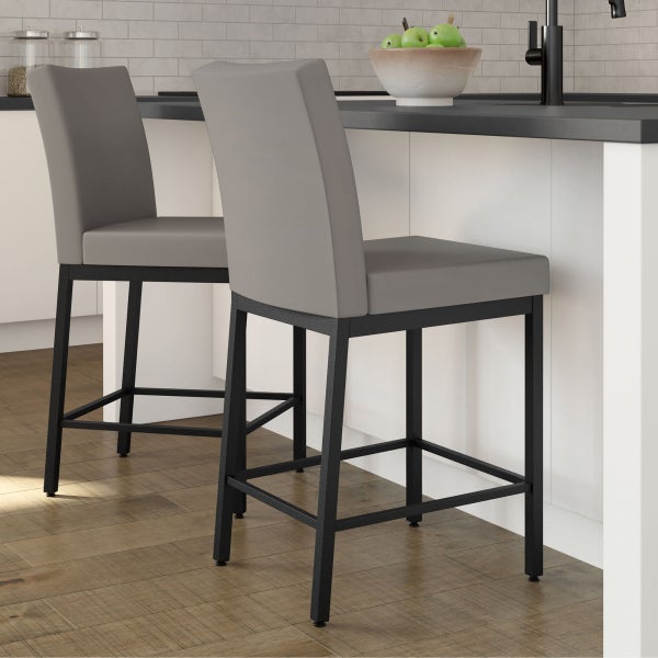 Amisco Drift Black Metal Frame Counter Stool