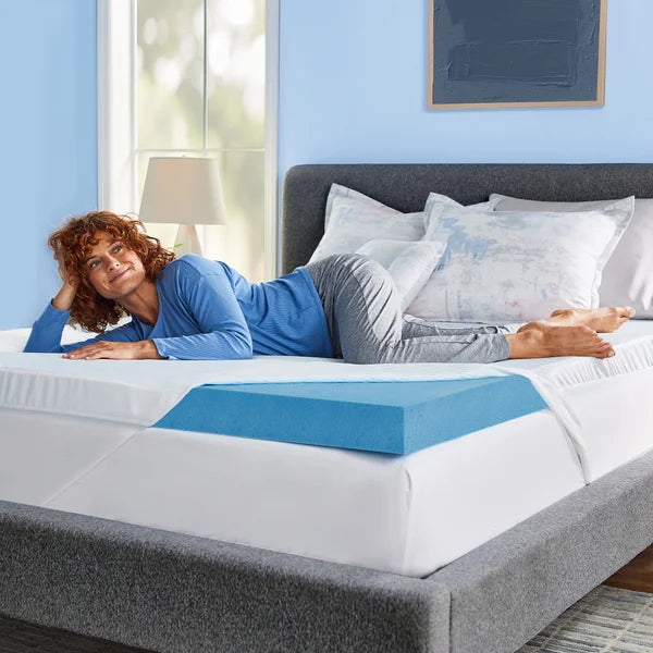 Novaform 3 in. Soothing Cool Plus Gel Memory Foam Mattress Topper