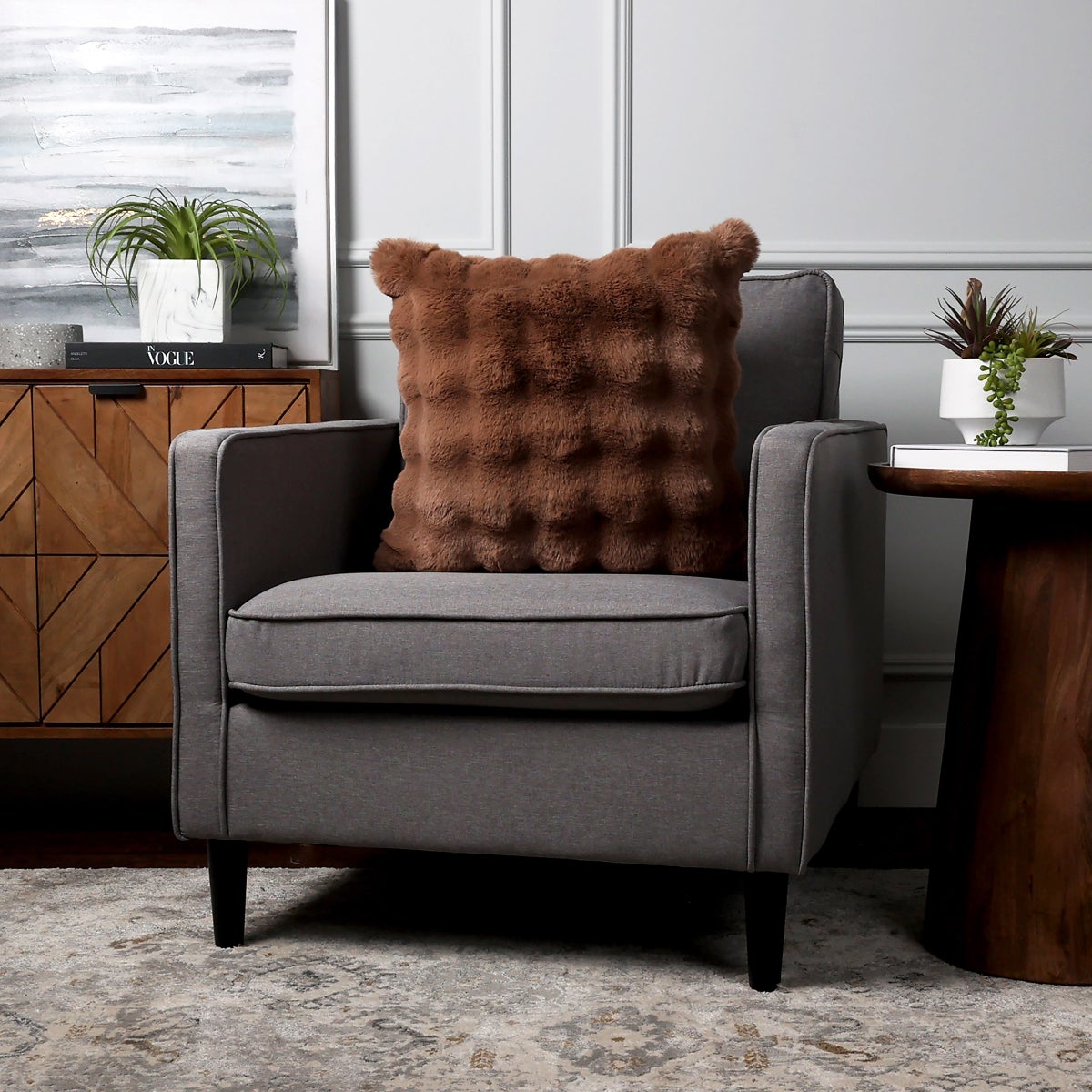 House & Home by Lynda Reeves Faux Fur Cushion