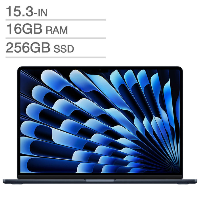 Apple MacBook Air 15.3 in., Apple M4 Chip - 16 GB RAM, 256 GB SSD, Midnight