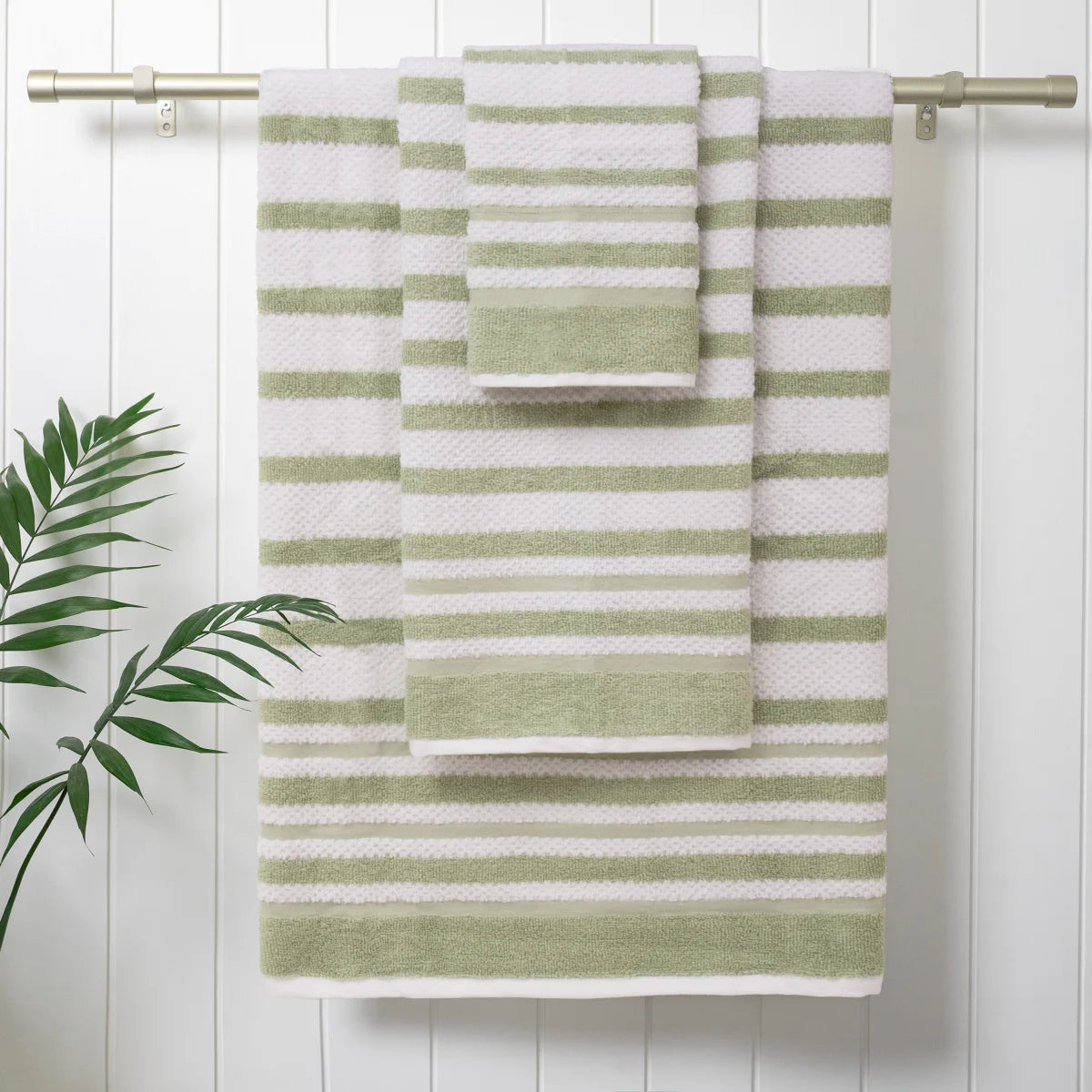 Textured Stripe Towel Set, 6 Piece