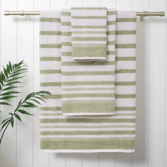 Textured Stripe Towel Set, 6 Piece