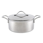 Lagostina Hammered 5-Ply Clad Stainless Steel Cookware Set, 8-pieces