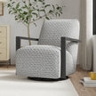 Nice Link – Sierra Fabric Swivel Chair with Wood Arms