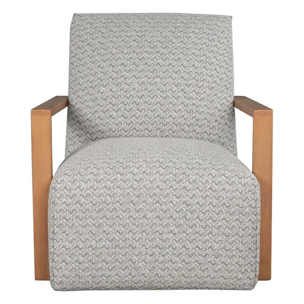 Nice Link – Sierra Fabric Swivel Chair with Wood Arms