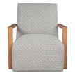 Nice Link – Sierra Fabric Swivel Chair with Wood Arms