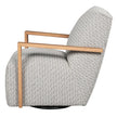 Nice Link – Sierra Fabric Swivel Chair with Wood Arms