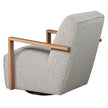 Nice Link – Sierra Fabric Swivel Chair with Wood Arms