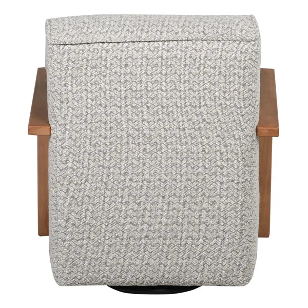 Nice Link – Sierra Fabric Swivel Chair with Wood Arms