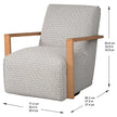 Nice Link – Sierra Fabric Swivel Chair with Wood Arms