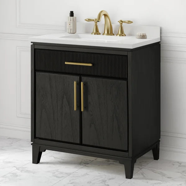 Loxley Rowe Marbella Vanity in Dark Ebony with Quartz Top