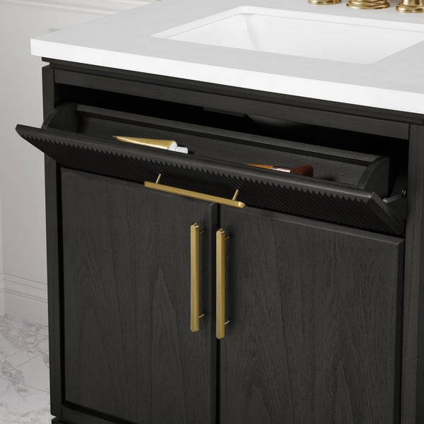 Loxley Rowe Marbella Vanity in Dark Ebony with Quartz Top