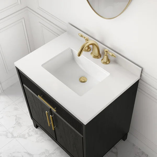Loxley Rowe Marbella Vanity in Dark Ebony with Quartz Top