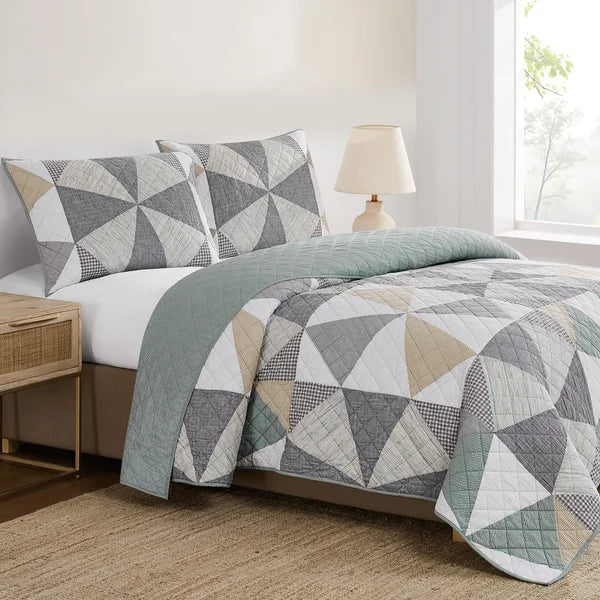 Origami Patchwork Quilt Set, 3-piece