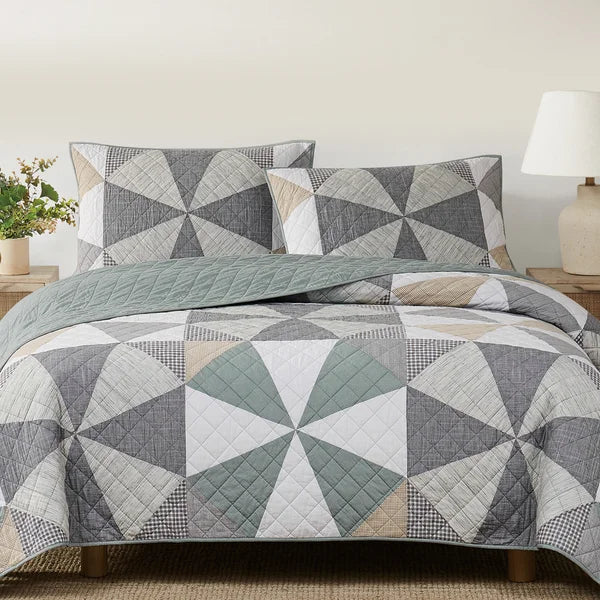 Origami Patchwork Quilt Set, 3-piece