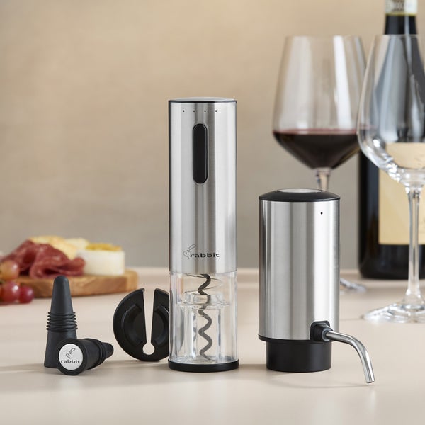 Rabbit 5-Piece Electric Corkscrew and Wine Set