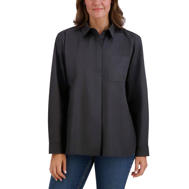 French Connection Women's Henley Blouse - Black