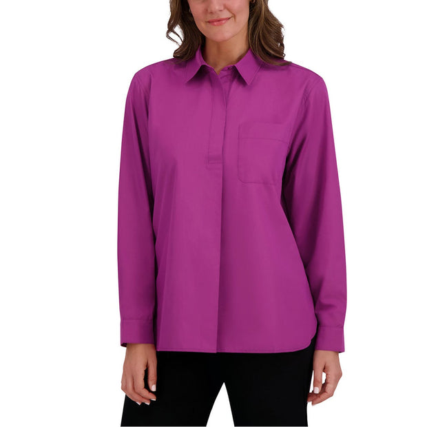 French Connection Women's Henley Blouse - Purple