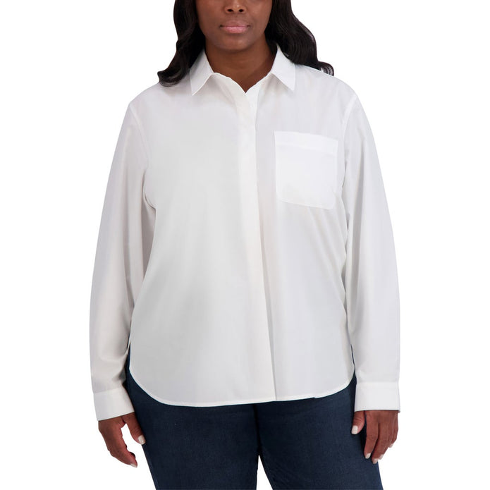 French Connection Women's Henley Blouse