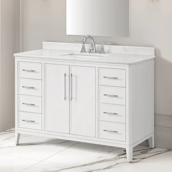 Loxley Rowe Venice Vanity in White with Quartz Top