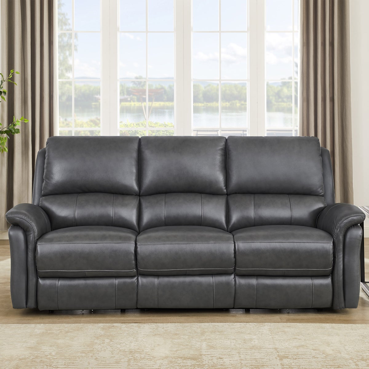 Prospera Home Marner Top grain Leather Power Reclining Sofa and Chair