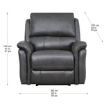 Prospera Home Marner Top grain Leather Power Reclining Sofa and Chair