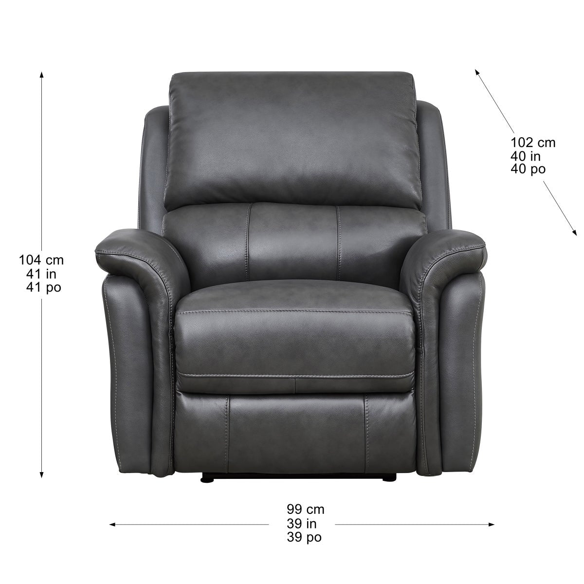 Prospera Home Marner Top grain Leather Power Reclining Sofa and Chair