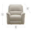 Prospera Home Marner Top grain Leather Power Reclining Chair