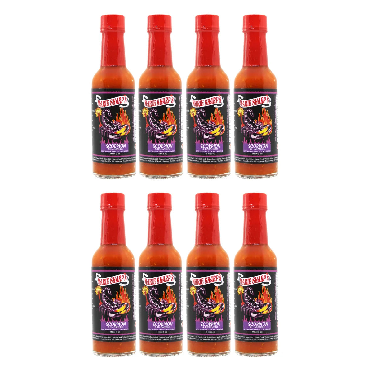 Marie Sharp's Hot Sauce, 8 × 148 mL