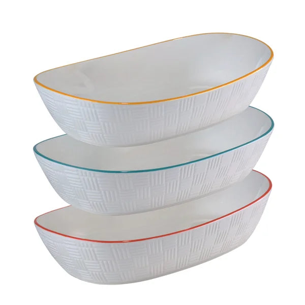 Rectangular Serving Bowls, 3-pieces
