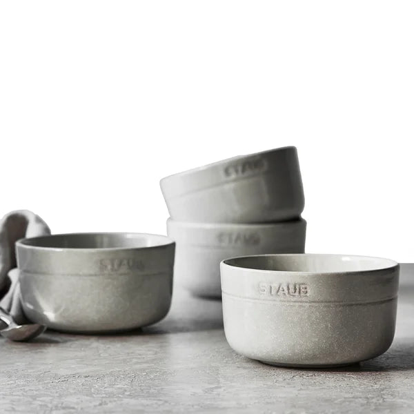 Staub Dining Line White Truffle Stoneware Dinnerware Set, 12-pieces