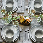 Staub Dining Line White Truffle Stoneware Dinnerware Set, 12-pieces